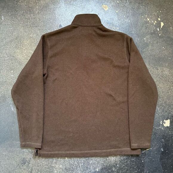 Eddie Bauer Men’s Brown 1/4 Zip Up Pullover Sweater Size XL Tall 100% Polyester - Picture 8 of 9